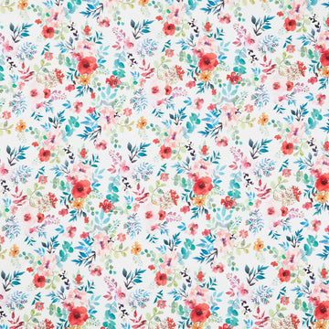 Glorious Garden - Floral White Yardage