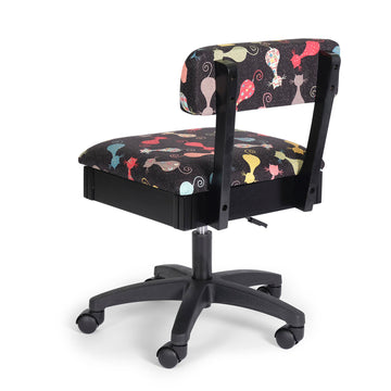 Hydraulic Sewing Chair - Cat's Meow Black Alternative View #1