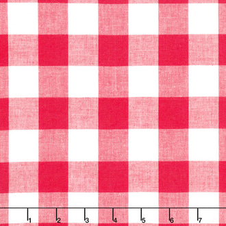 Panache - Panche Wovens Big Check White Red Yardage