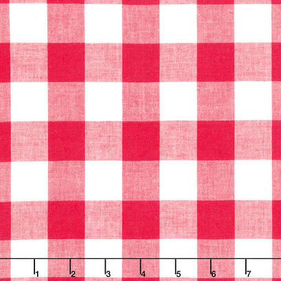 Panache - Panche Wovens Big Check White Red Yardage