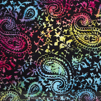 Tonga Batiks Wide - Bright Ethnic Paisley 106" Backing