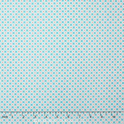 Teddy Bear's Picnic - Gingham Aqua Yardage