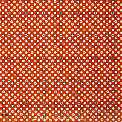 Wheels 2 - Dot Red Yardage