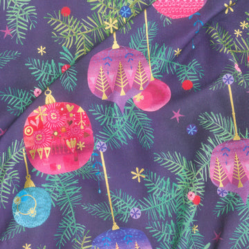 Holy Night (Robert Kaufman) - Ornaments Grape Yardage Alternative View #1
