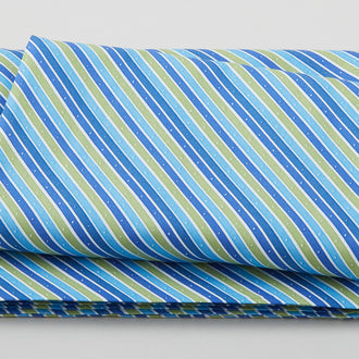 Alpha-Bots - Diagonal Stripe Blue/Green 3 Yard Cut