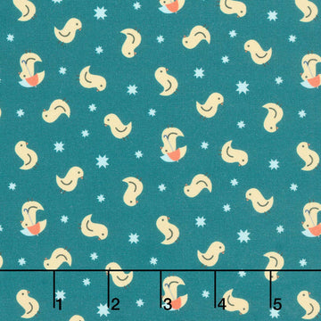Welcome To Quilt Town - Chuck Teal Yardage
