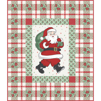 Holly Jolly White Santa Quilt Kit