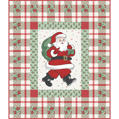Holly Jolly White Santa Quilt Kit