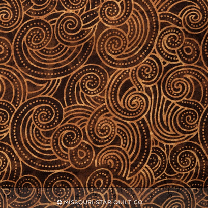 Wilmington Essentials - Dotty Waves Tonal Brown 108" Backing