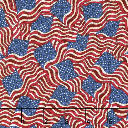 Jim Shore Patriotic - Patriotic Flags Yardage