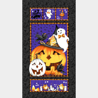Boo Whoo - Pumpkin Ghost Multi Glow in the Dark Panel