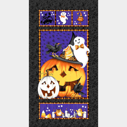 Boo Whoo - Pumpkin Ghost Multi Glow in the Dark Panel