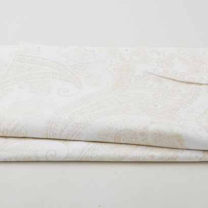 Parkside - Large Embroidered Paisley Cream 118" Wide 3 Yard Cut