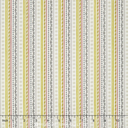 Lost & Found Christmas - Stripe Green Yardage