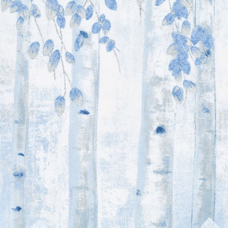 Sound of the Woods 3 - Birch Tree Winter Metallic Yardage