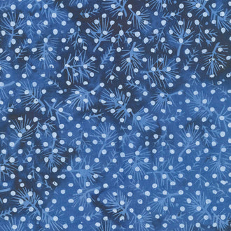 Snowed In Batiks - Twigs Blue Ocean Yardage
