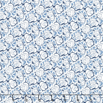 Denim and Daisies - Oklahoma Rose Midnight Jeans Yardage