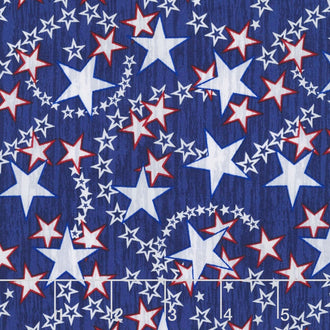 Liberty - Multi Stars Navy Yardage