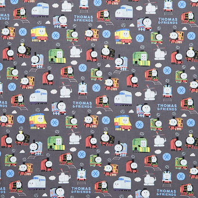 Thomas and Friends Sodor Railway - Trains Main Charcoal Yardage