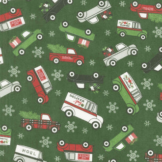 Designer Flannel - Christmas Main Green Yardage