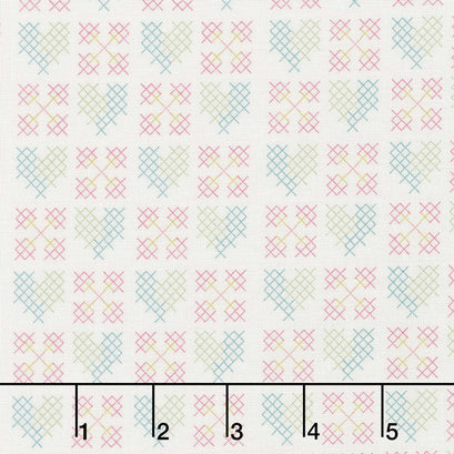 Grandale - Stitches Cream Yardage