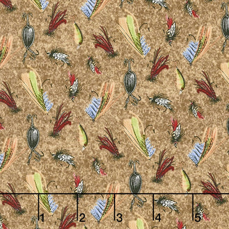 Fishing Lodge - Fishing Lures Brown Yardage