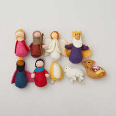 Handmade Wool Felt Nativity in Box