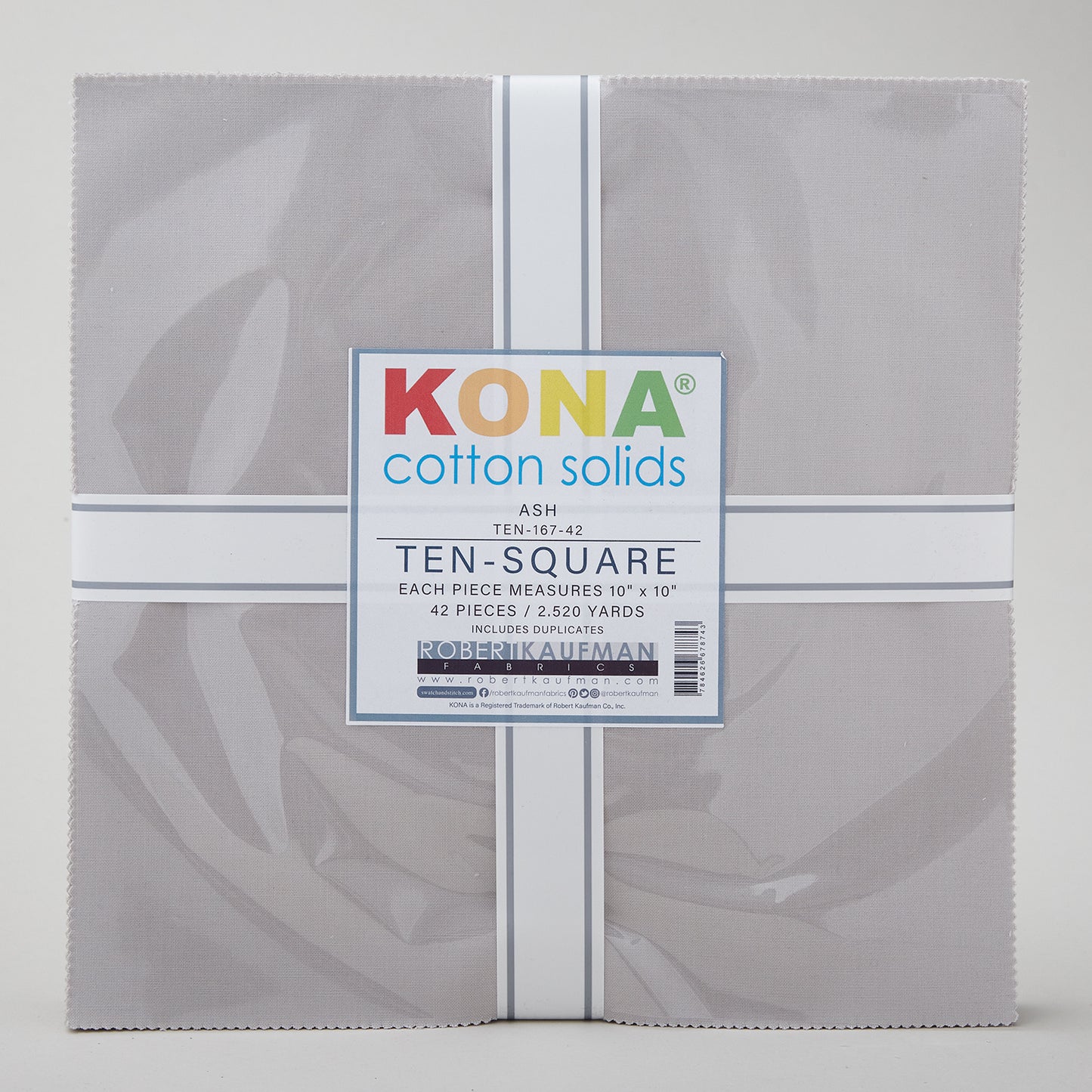 Kona Cotton - Ash Ten Squares Primary Image