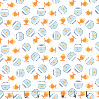 Pets - Goldfish White Yardage