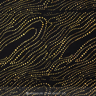 Tonga Batiks - Chai Dotty Bias Wave Black Yardage