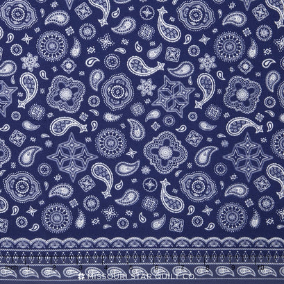 Cowboy - Bandana Blue Yardage