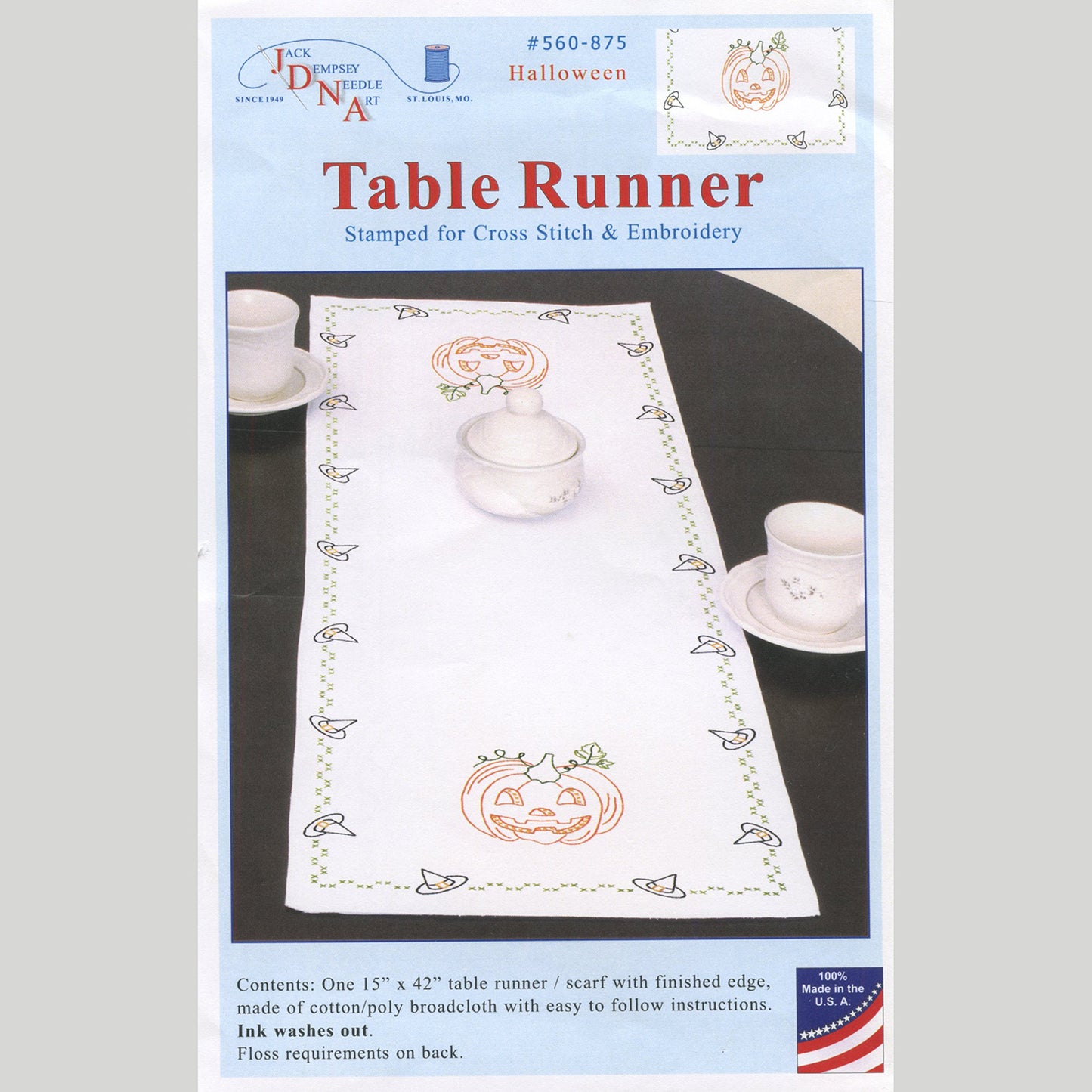 Halloween Embroidery Table Runner Kit Alternative View #4