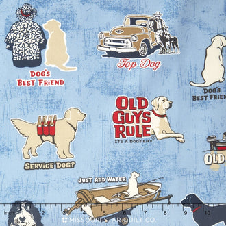 Old Guys Rule - Top Dog Denim Yardage