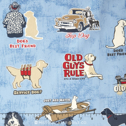 Old Guys Rule - Top Dog Denim Yardage