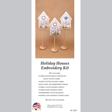 Holiday Houses Embroidery Kit Alternative View #2