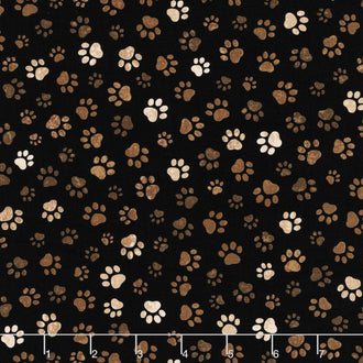 Happiness Has Paws - Paw Print Yardage