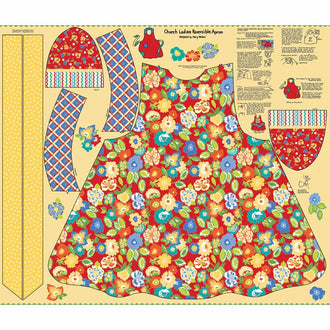 Church Ladies' Aprons - Red Panel