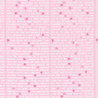 Let's Be Mermaids - Shell Phone Pink Yardage