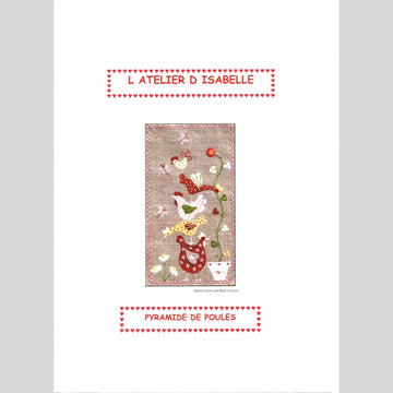 Chicken Pyramid Wool Felt Embroidery Applique Kit Alternative View #2