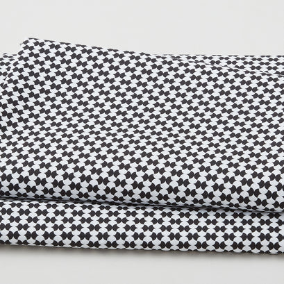 Polka & Plaid Party - Bows Black/White 3 Yard Cut