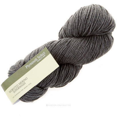 Worsted Merino Superwash Medium Charcoal Yarn 100g
