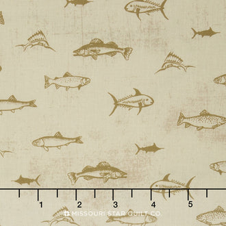 Old Guys Rule - Fishing Tonal Fish Natural Yardage
