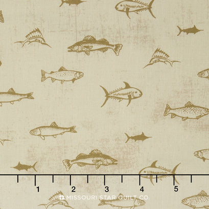 Old Guys Rule - Fishing Tonal Fish Natural Yardage