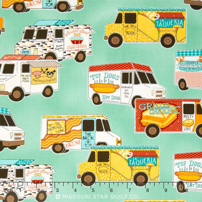 Food Trucks - Truck Vintage Yardage