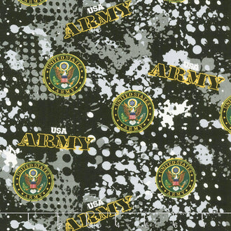 Military - Army Camo Black Yardage
