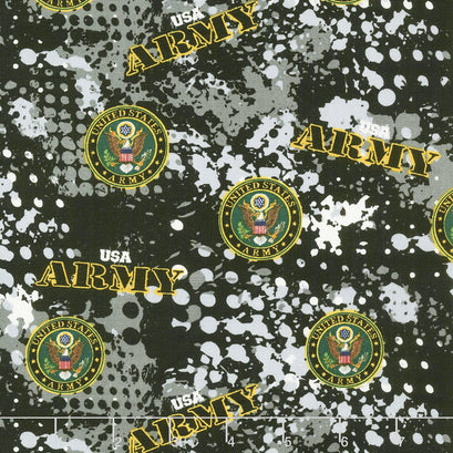 Military - Army Camo Black Yardage