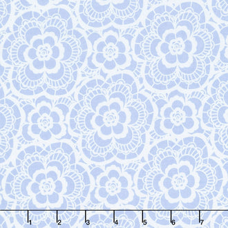 Blue Carolina - Carolina Lace Blue Yardage