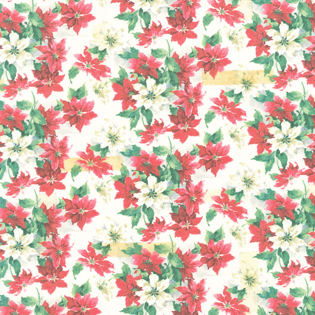 Holidays Past - Poinsettia Print Multi Yardage Primary Image