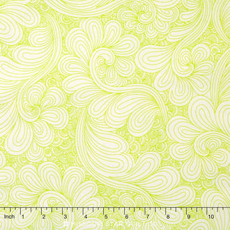 Drawn Wide - Whirlwind Chartreuse Backing