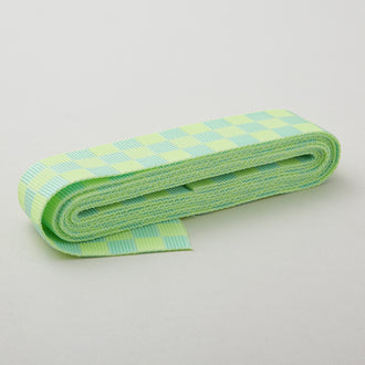 Tula Pink Check Please 1-1/2" Webbing - Moonbeam Green/Aqua - 3 Yard Pack